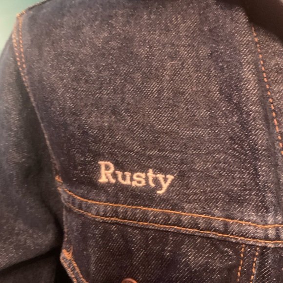 Vintage Spiegle dark denim jean jacket. Women’s size s/m or boys size large. - Picture 5 of 7